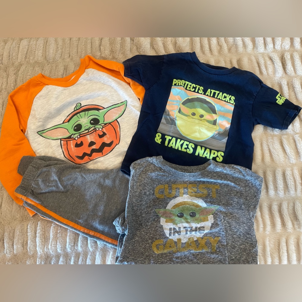 Boys 5T Star Wars Baby Yoda Bundle